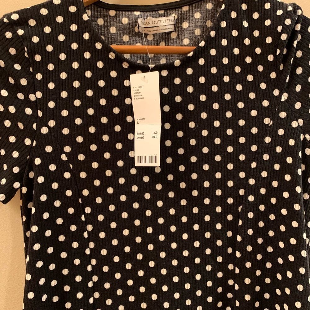 Urban Outfitters black and white polka dot dress NWT - Picture 4 of 5